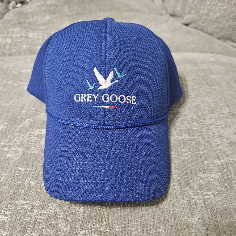 NWOT Grey Goose US Open Tennis Blue Adjustable Hat Embroidered Logo Cap